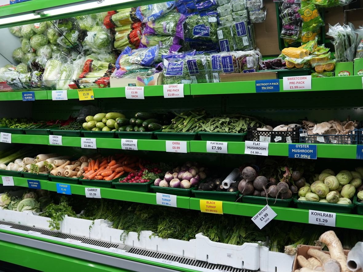 Fresh fruit and vegetables on display at Mega Food Centre